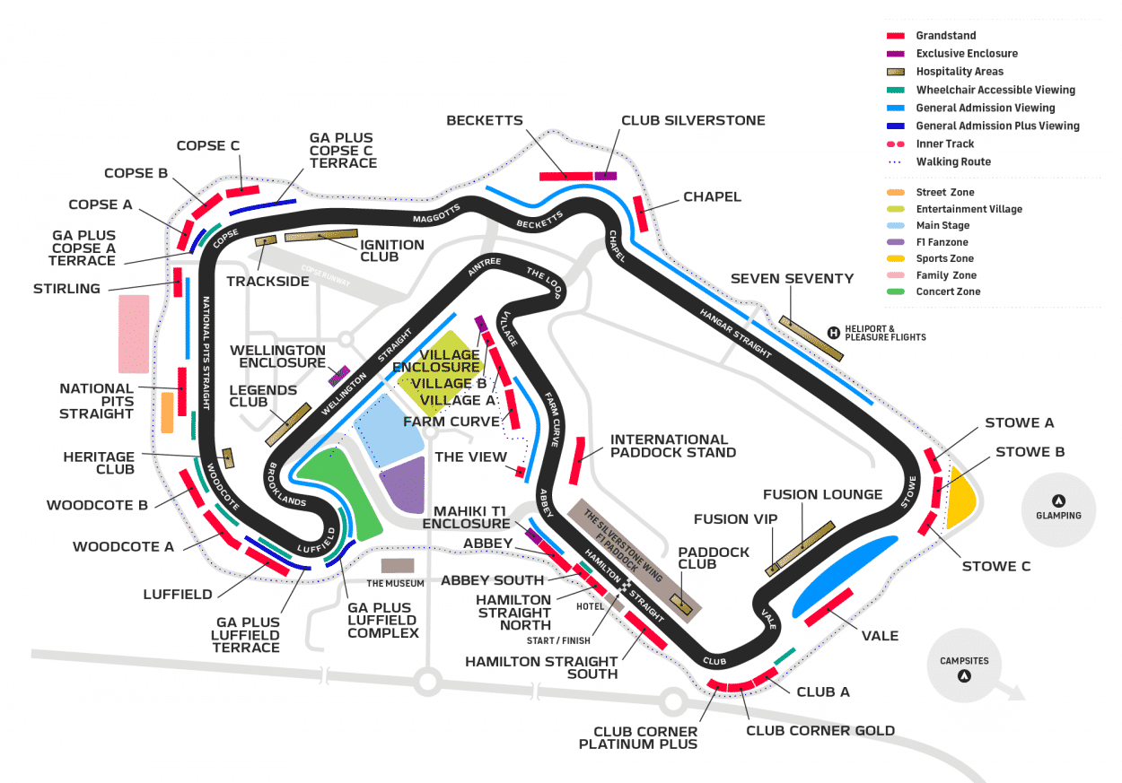 Best seats at the British F1GP at Silverstone - Know your options