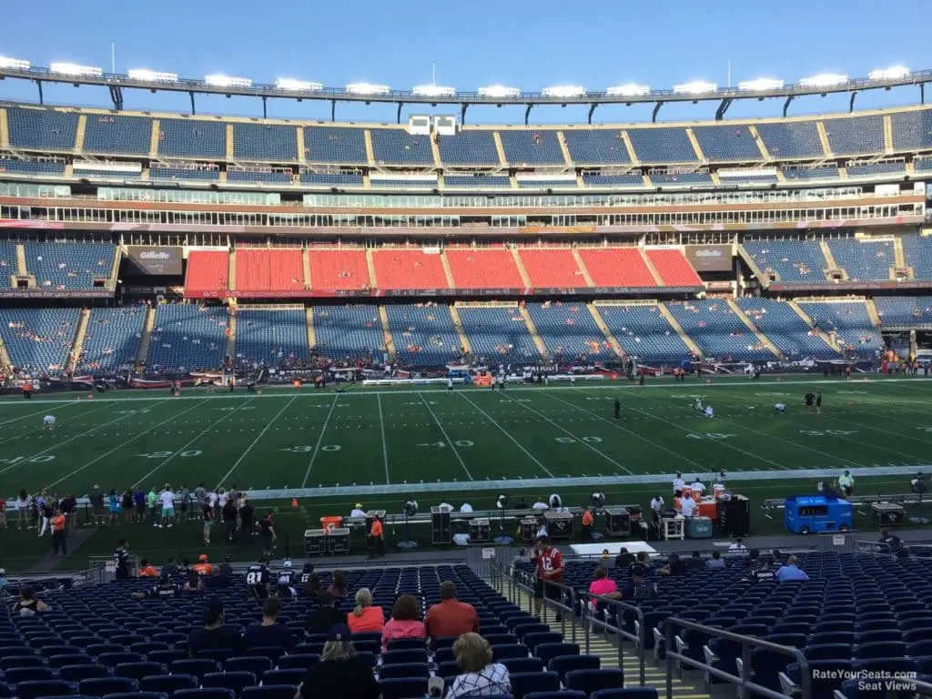 Seat View from Putnam Club Section 12 at Gillette Stadium