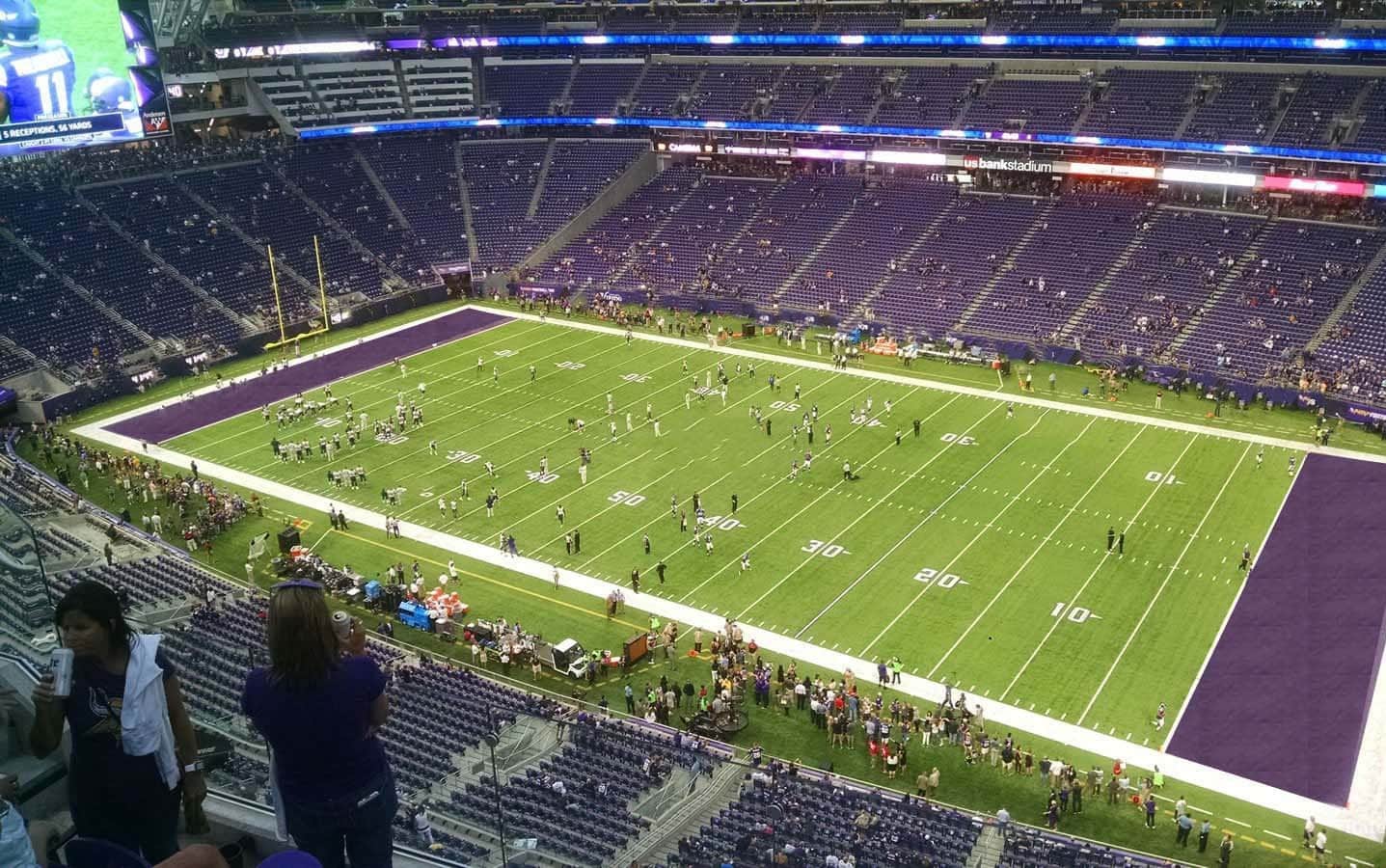 300 level sideline at US Bank Stadium