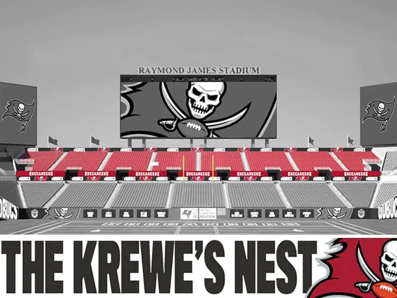 Krewe Nest seats raymond james stadium