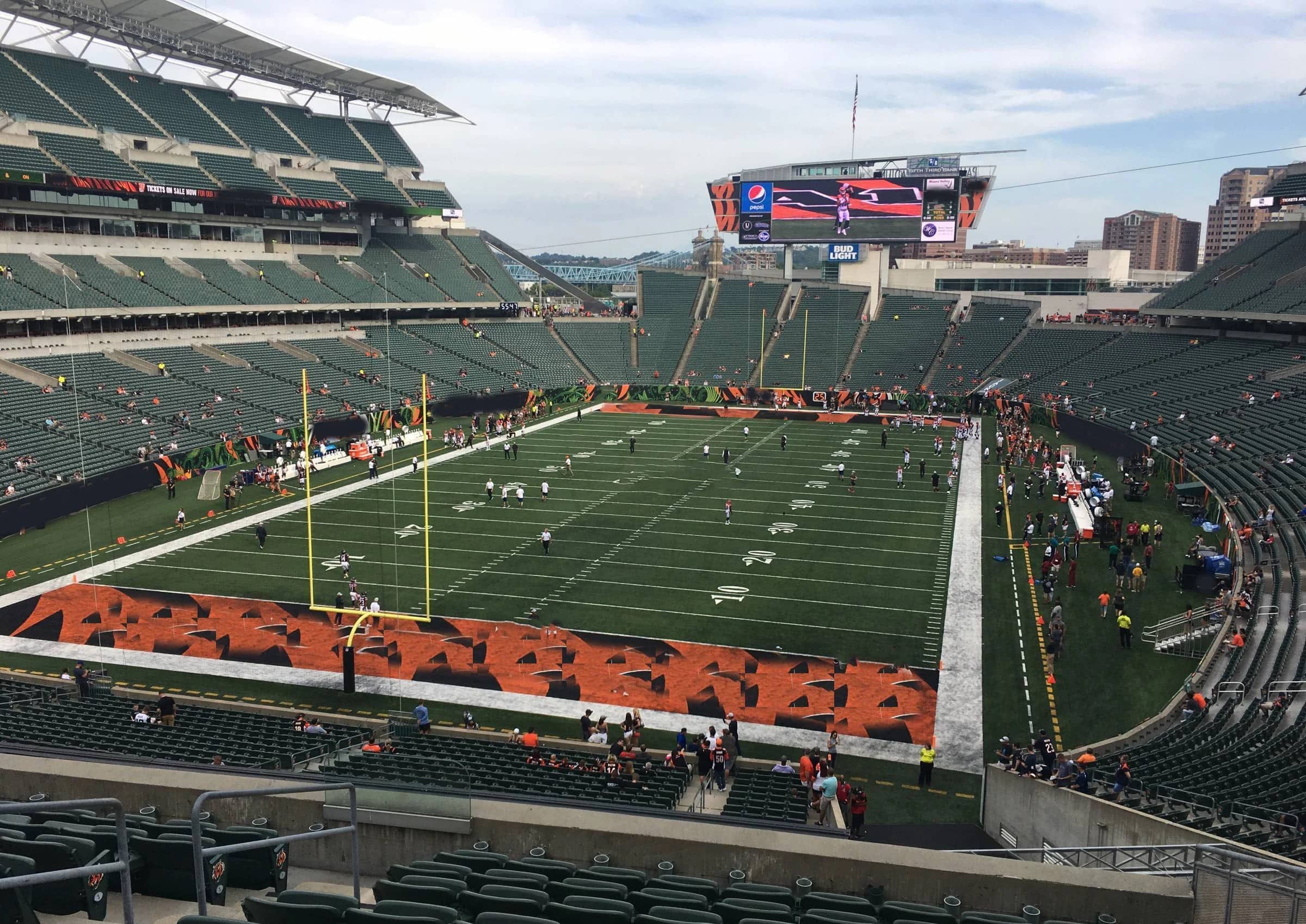 Northeast Endzone at Paycor paul brown Stadium