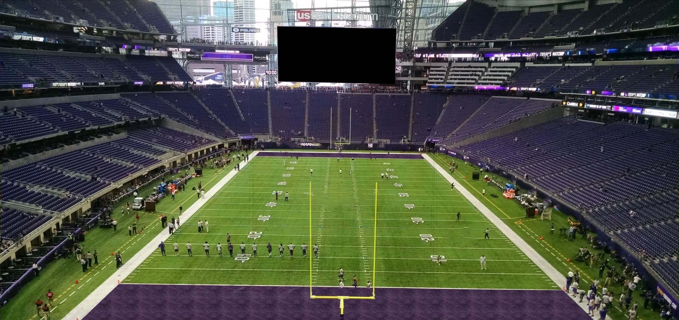west endzone videoboard at level 200