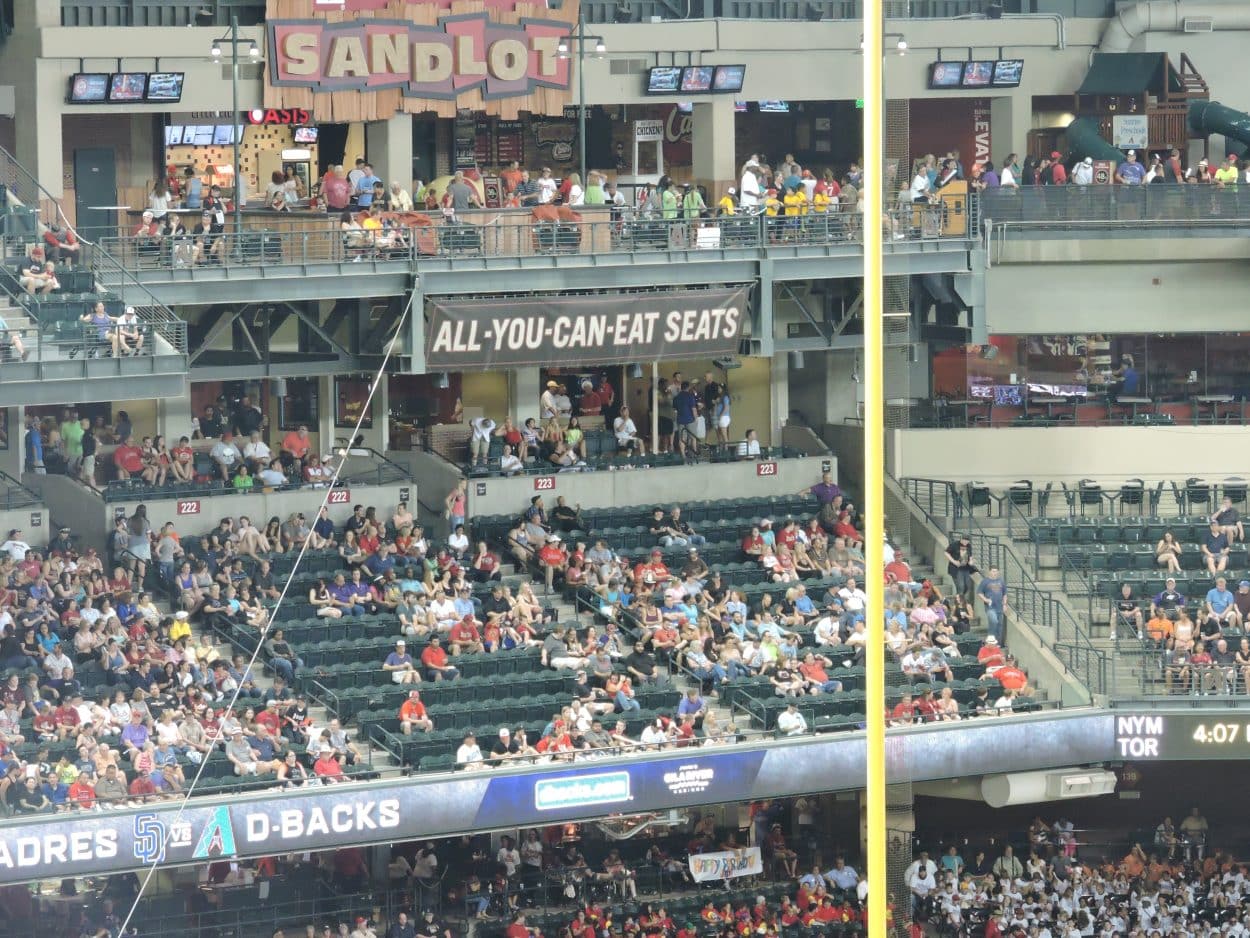 Best seats at the Chase Field stadium (Bank One Ballpark) for games and