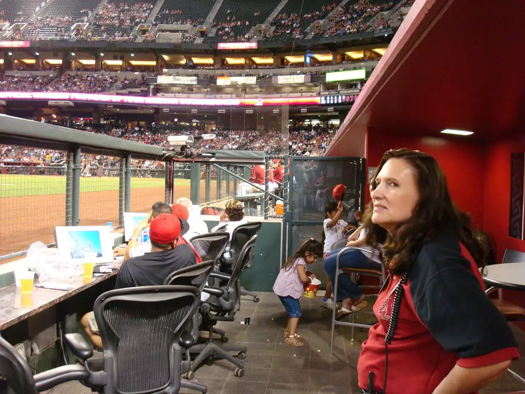 Dugout Box Seats chase field stadium