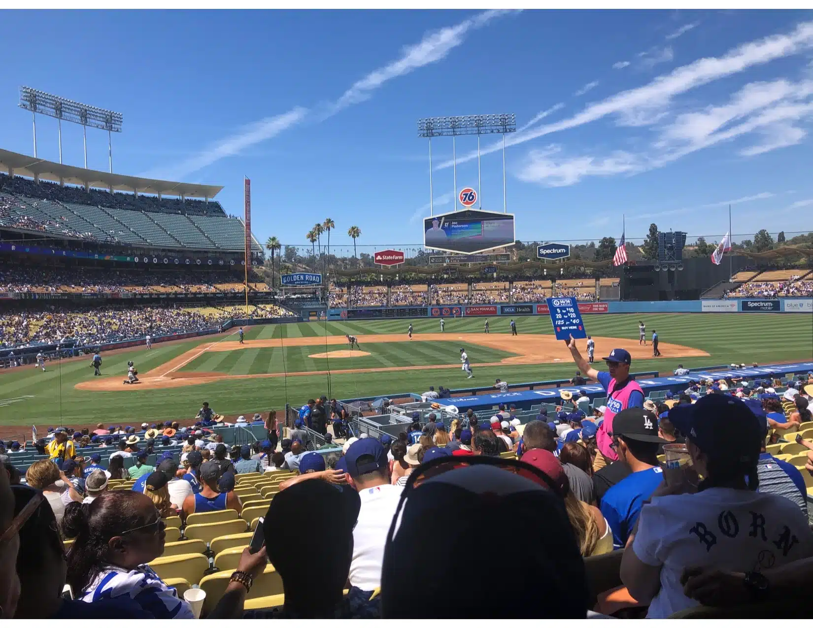 Sideline Dodger Stadium